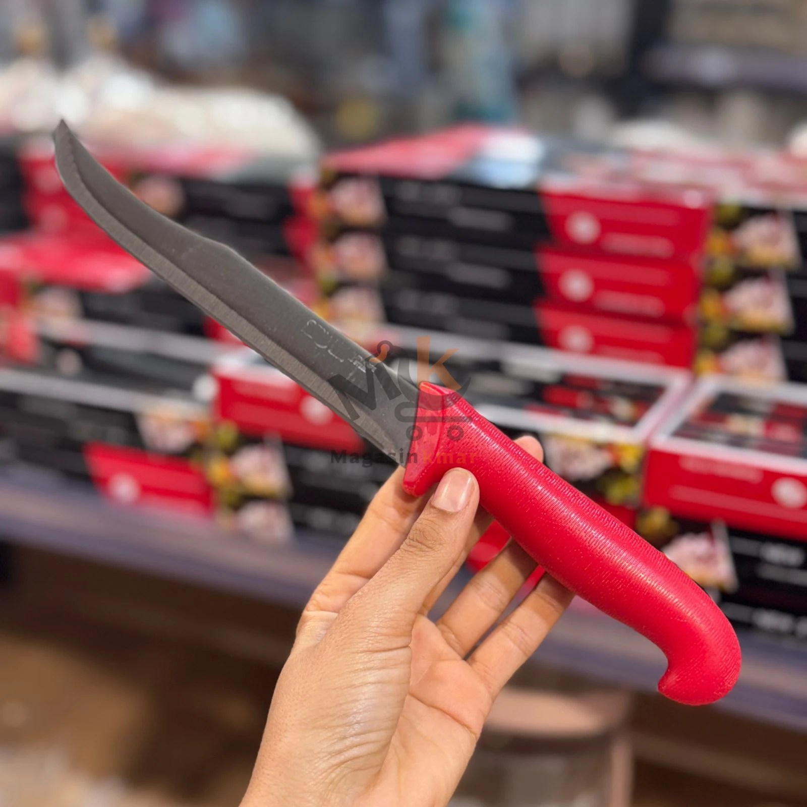 Couteau de cuisine en acier 30 cm avec manche en plastique – Découpe pratique et précise