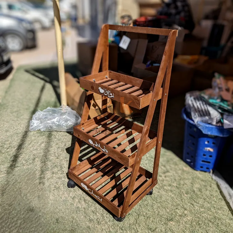 Porte légume en bois a 3 étage