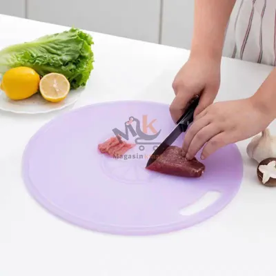 Planche à découper ronde en plastique 31 cm – Accessoire cuisine pratique et léger