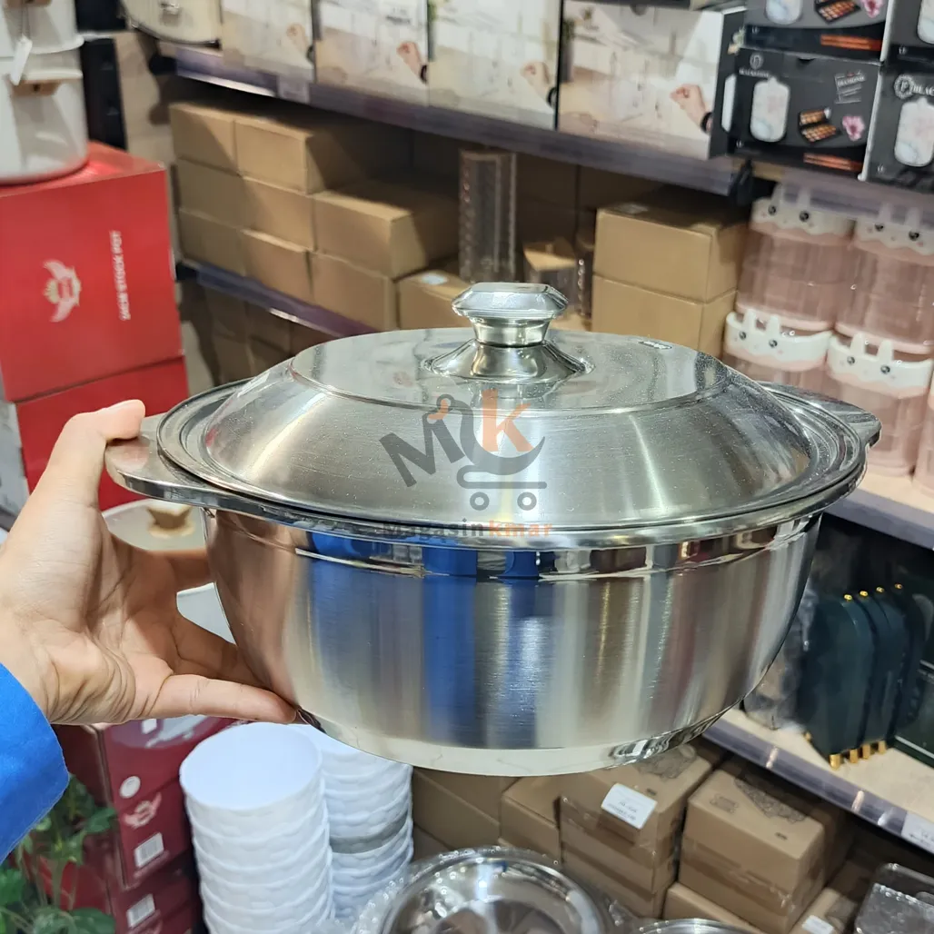 Saladier en métal avec couvercle 30 cm