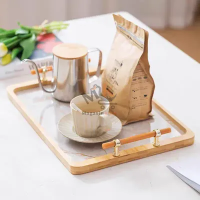 Plateau rectangulaire en bois PM – Plateau de service naturel et pratique