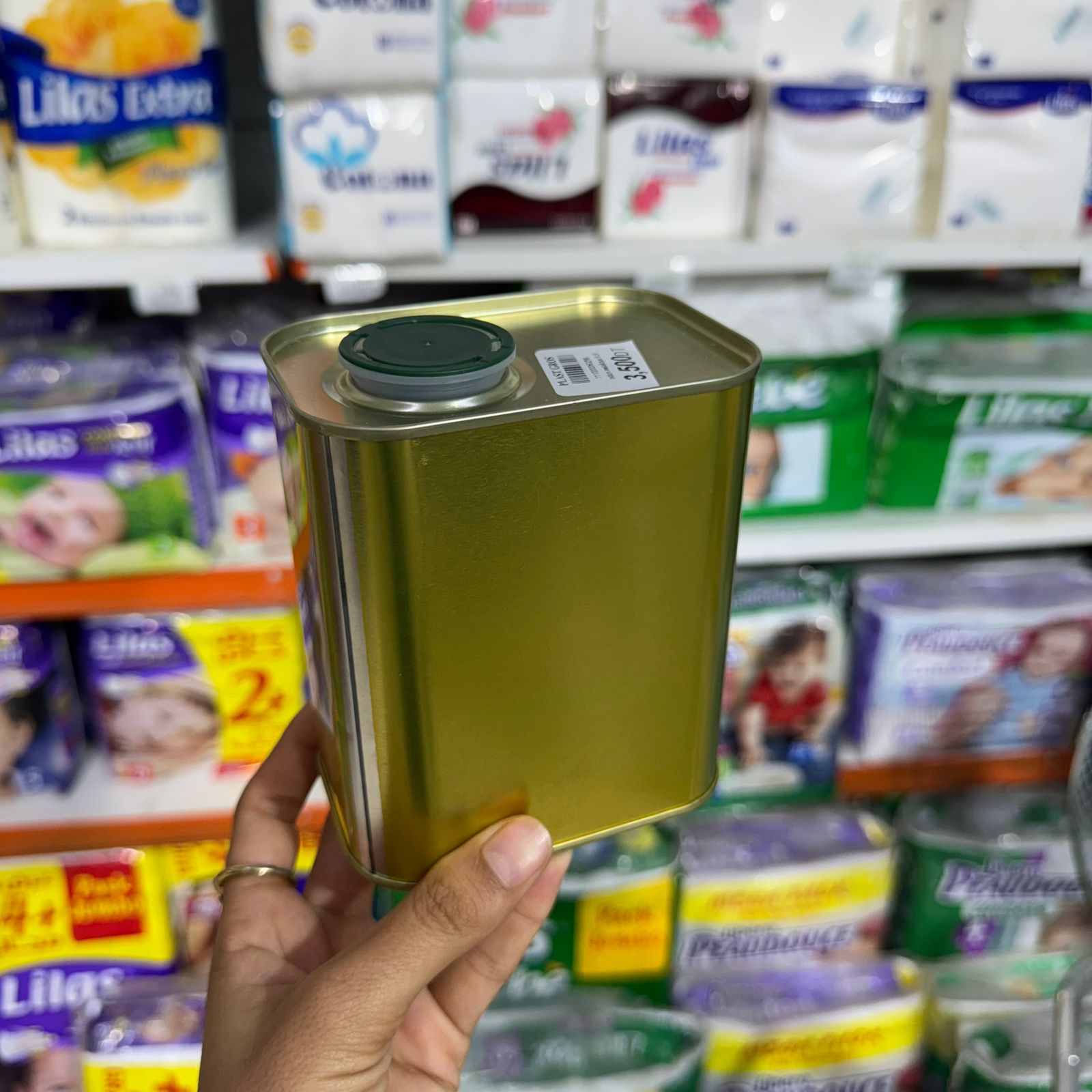 Bidon d’huile en métal 0,5 L – Récipient de conservation avec bouchon sécurisé