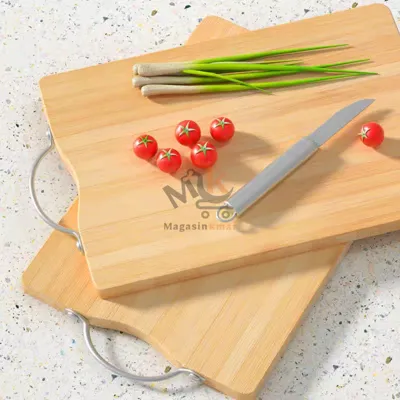 Planche à découper en bois – Grande surface 34×24 cm