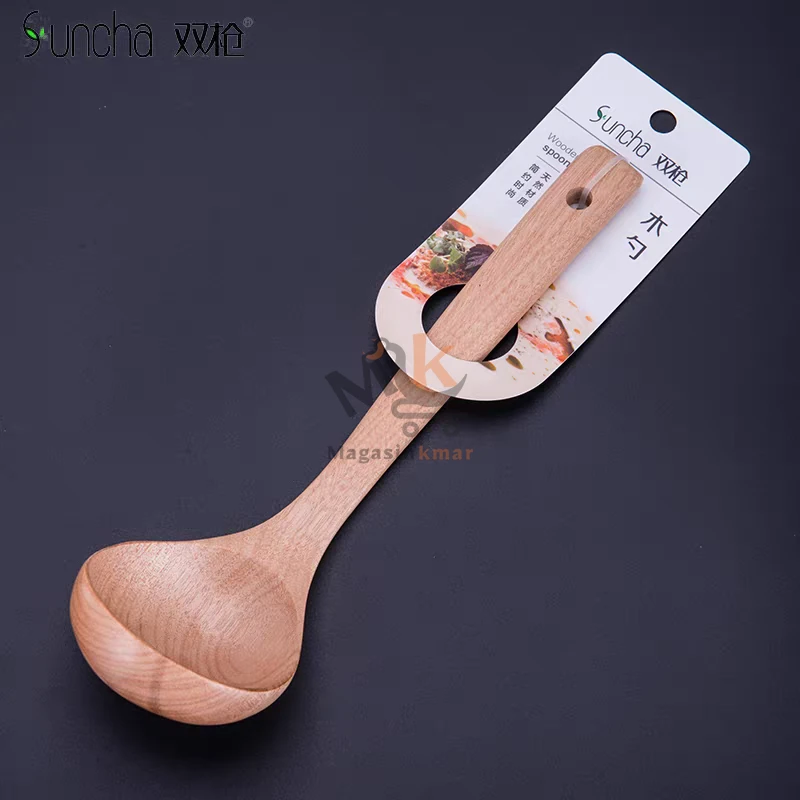 Louche en bois 27 cm – Ustensile de cuisine résistant et naturel