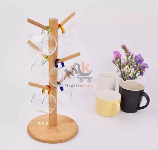 Porte-tasses en bois – Élégant et pratique 35 cm
