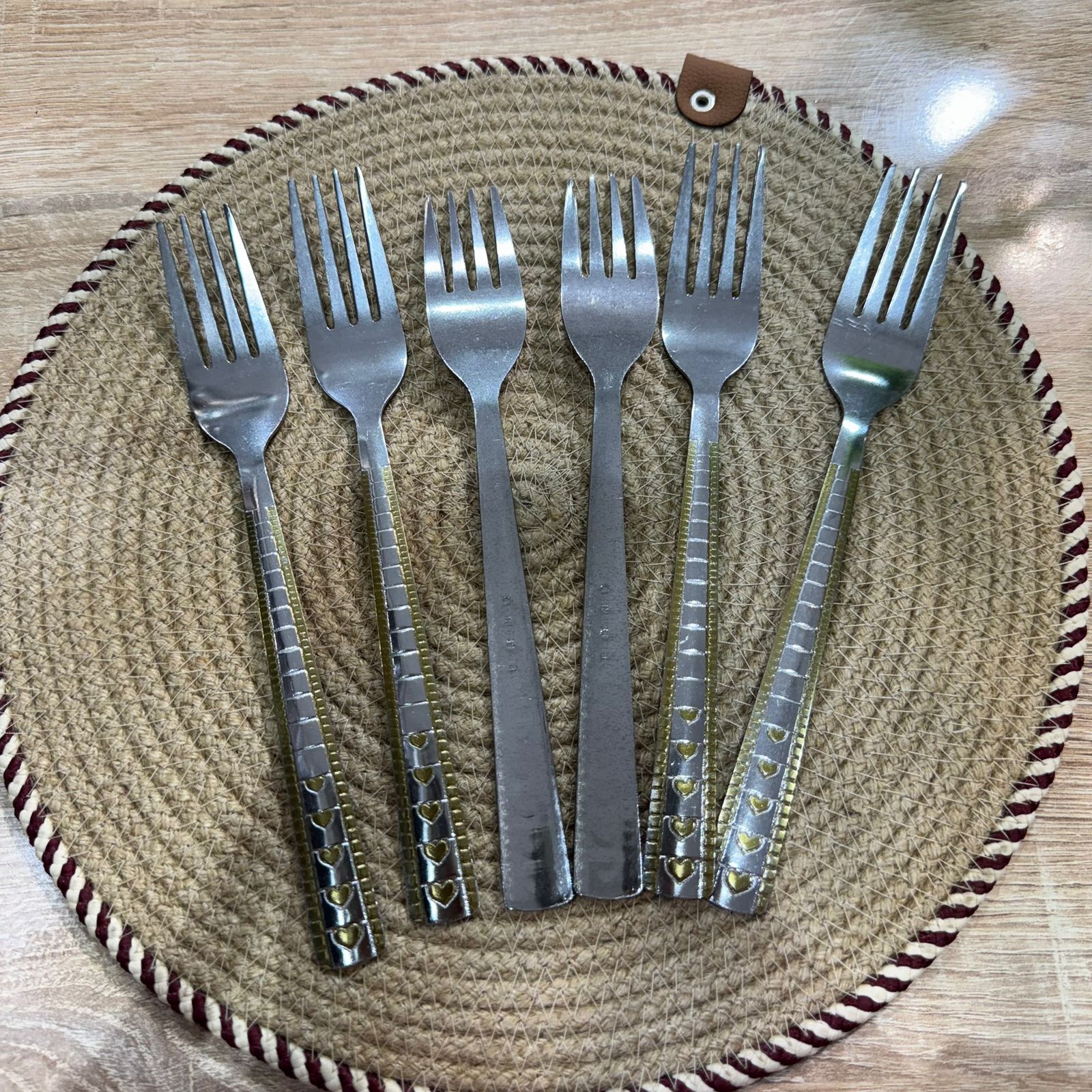 Lot de 6 fourchette 22 cm en acier inoxydable-Pm