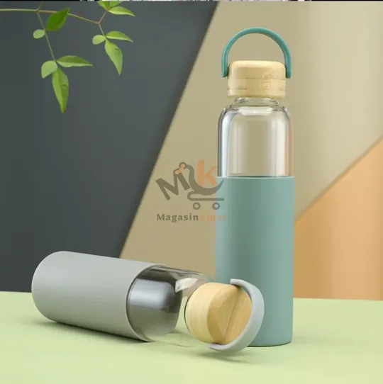 Bouteille à eau en verre 500 ml – Saine et élégante pour usage quotidien