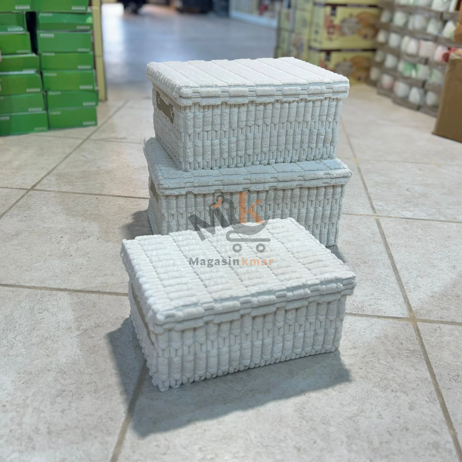 Boîte de rangement en tissu MM– Organisateur pratique pour maison