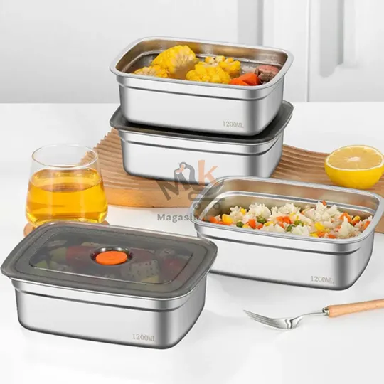 Lunch box en acier inoxydable 304 – 1 L – Saine et résistante