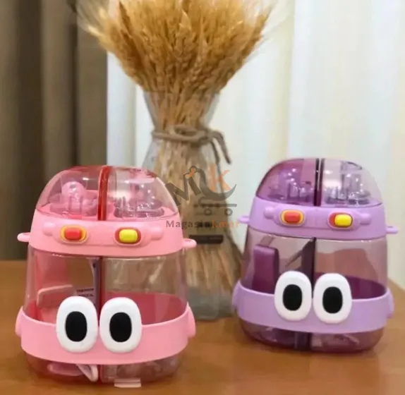 Bouteille 2en1 en plastique avec ceinture