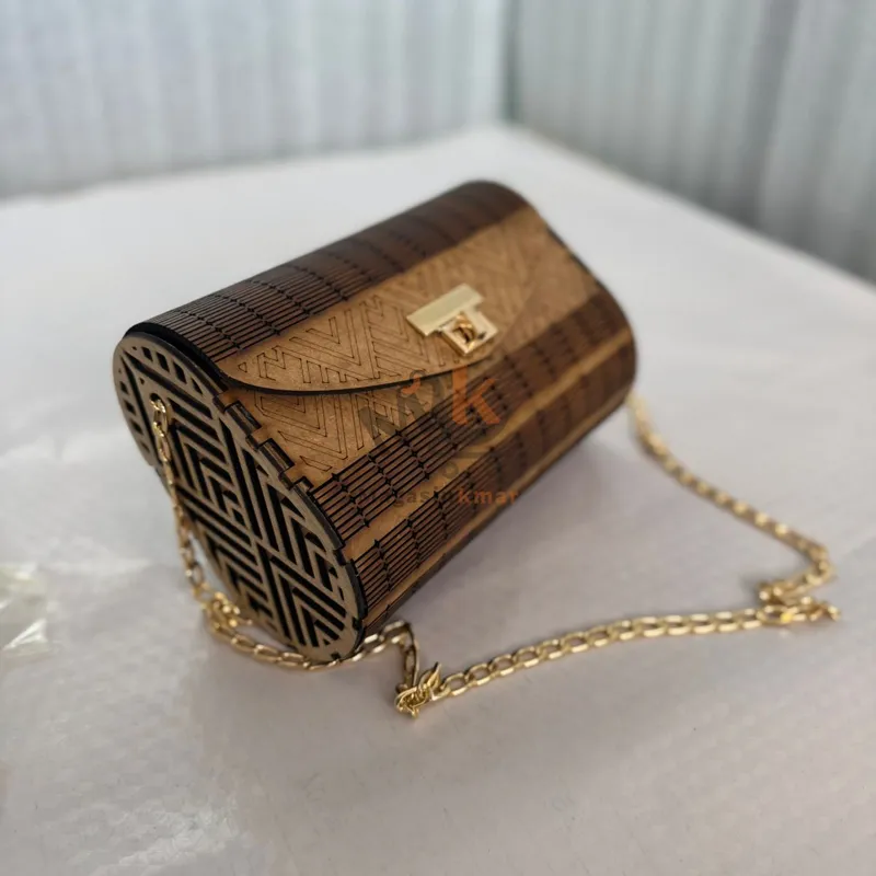 Sac à main en bois 20x16 cm – Élégant, original et parfait pour un style naturel