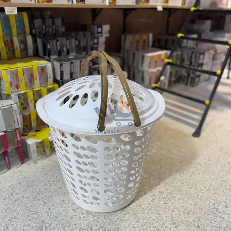 Panier à linge rond Palma en plastique