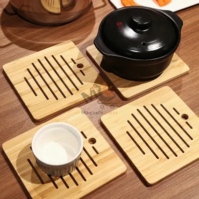 Sous-plat rectangulaire en bambou