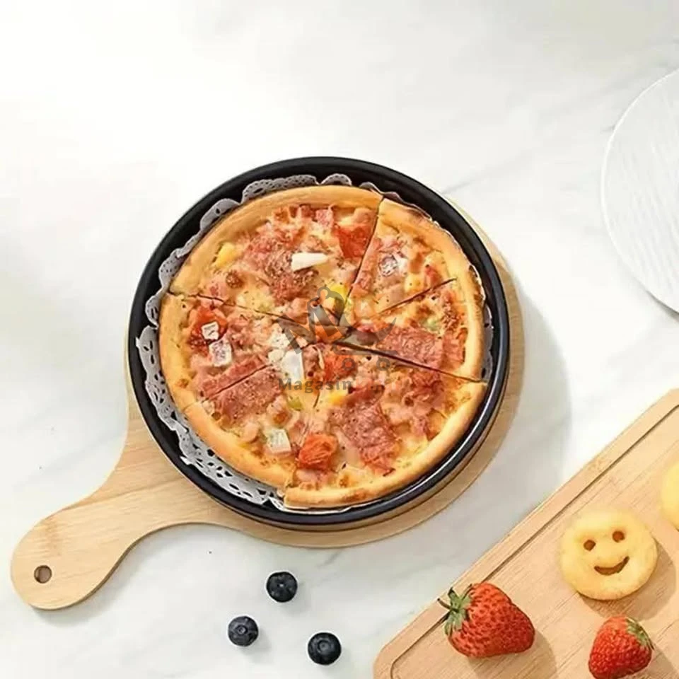 Planche à pizza ronde en bois PM