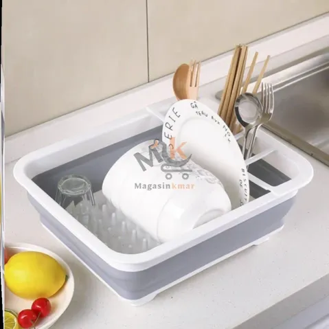 Égouttoir vaisselle pliable en silicone alimentaire  – Gain de place et pratique