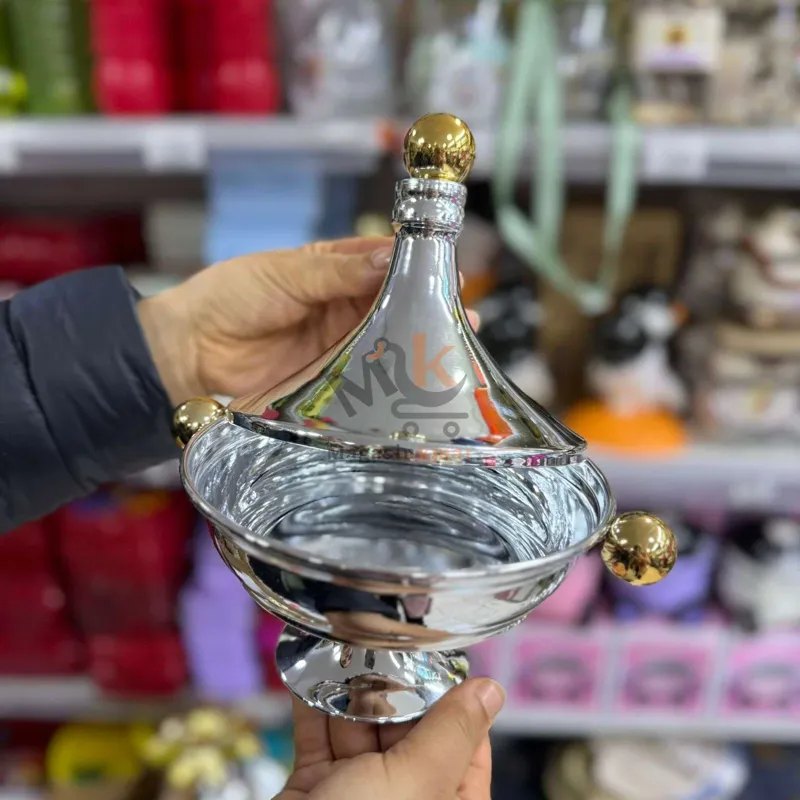 Bonbonnière  en métal avec couvercle – Élégante et décorative