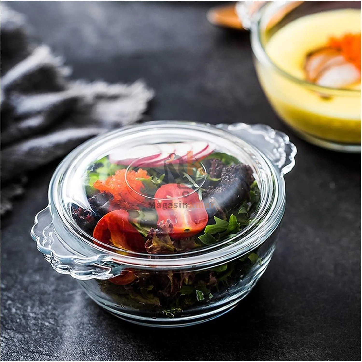 2 Mini bol en verre avec couvercle _Rond