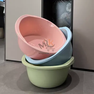 Bassine rond solide en plastique alimentaire 7.5 L – Idéale pour lavage, ménage et usages quotidiens