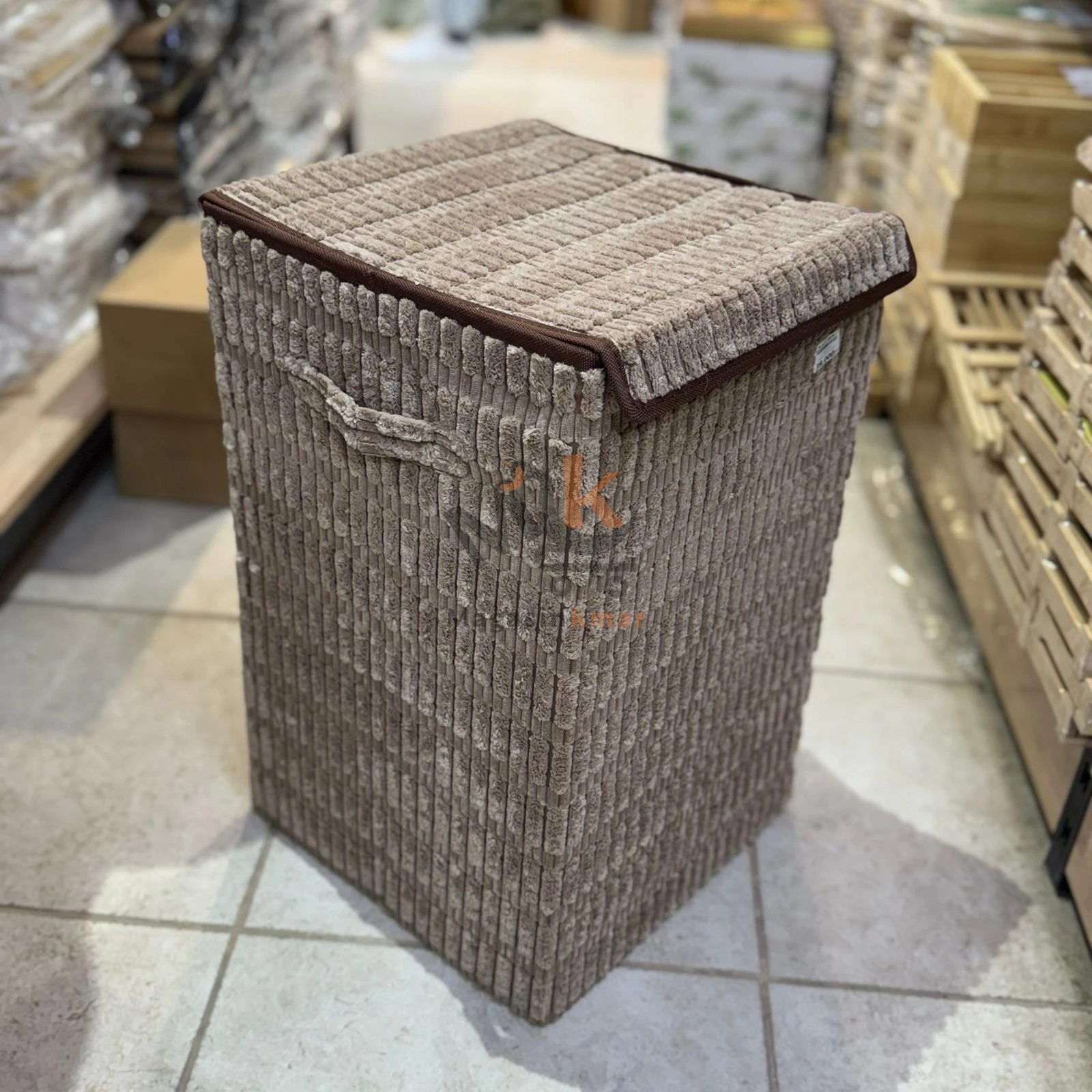 Panier à linge en tissu 54 cm – Corbeille pratique pour vêtements et rangement