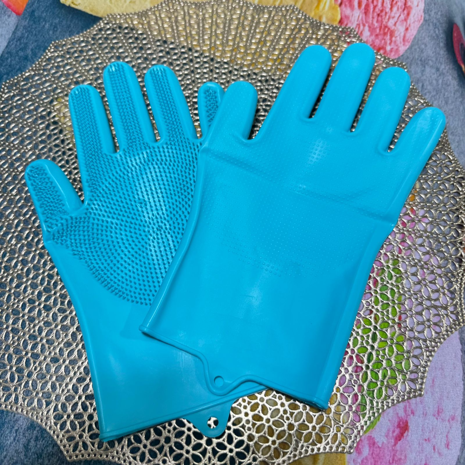 Gant vaisselle en silicone avec brosse – Nettoyage facile et efficace