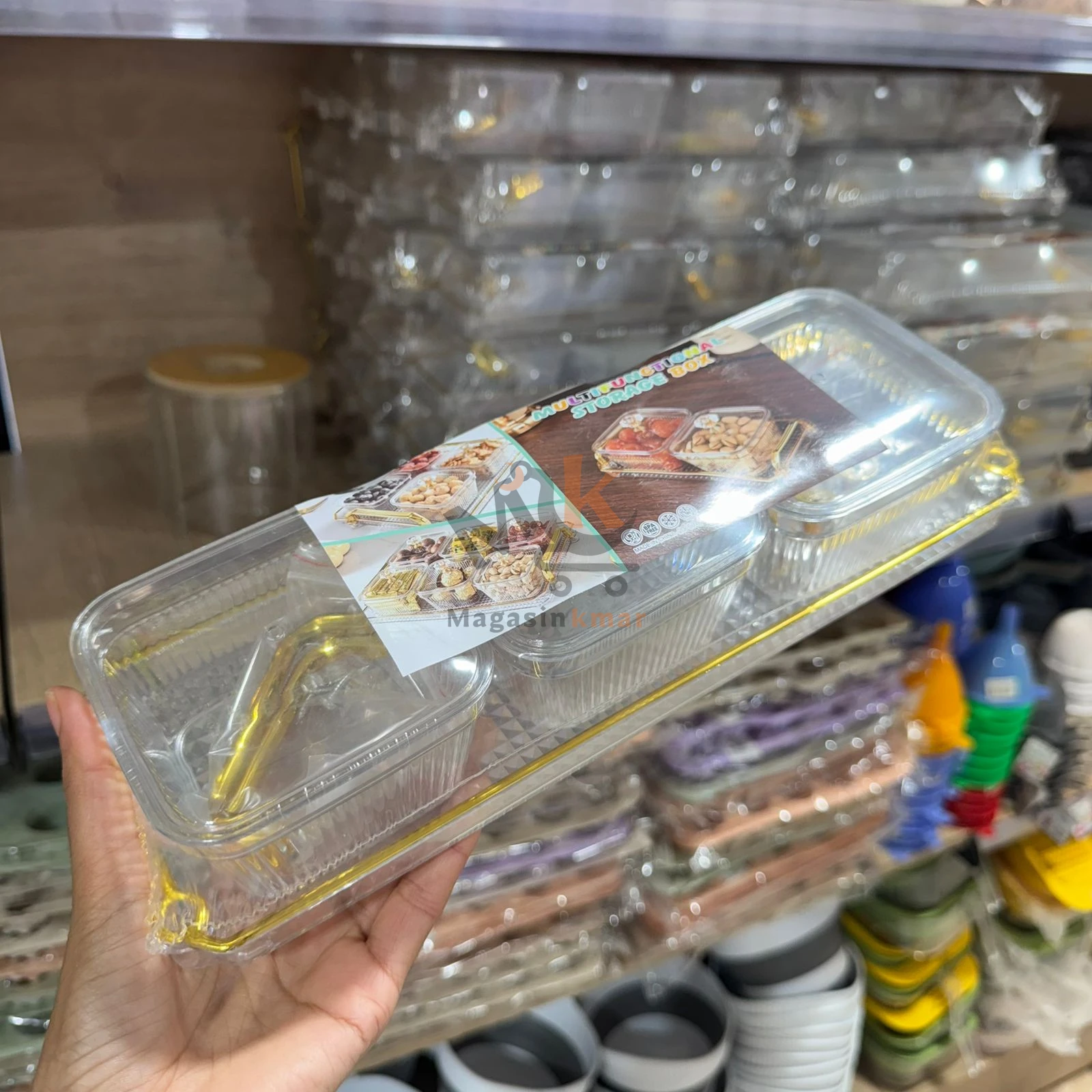 Set de 3 bonbonnières en plexi avec plateau – Présentation élégante pour sucreries et décor