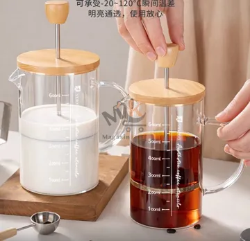 Cafetière French Press en verre 600 ml – Filtre inox 304 pour café et infusion