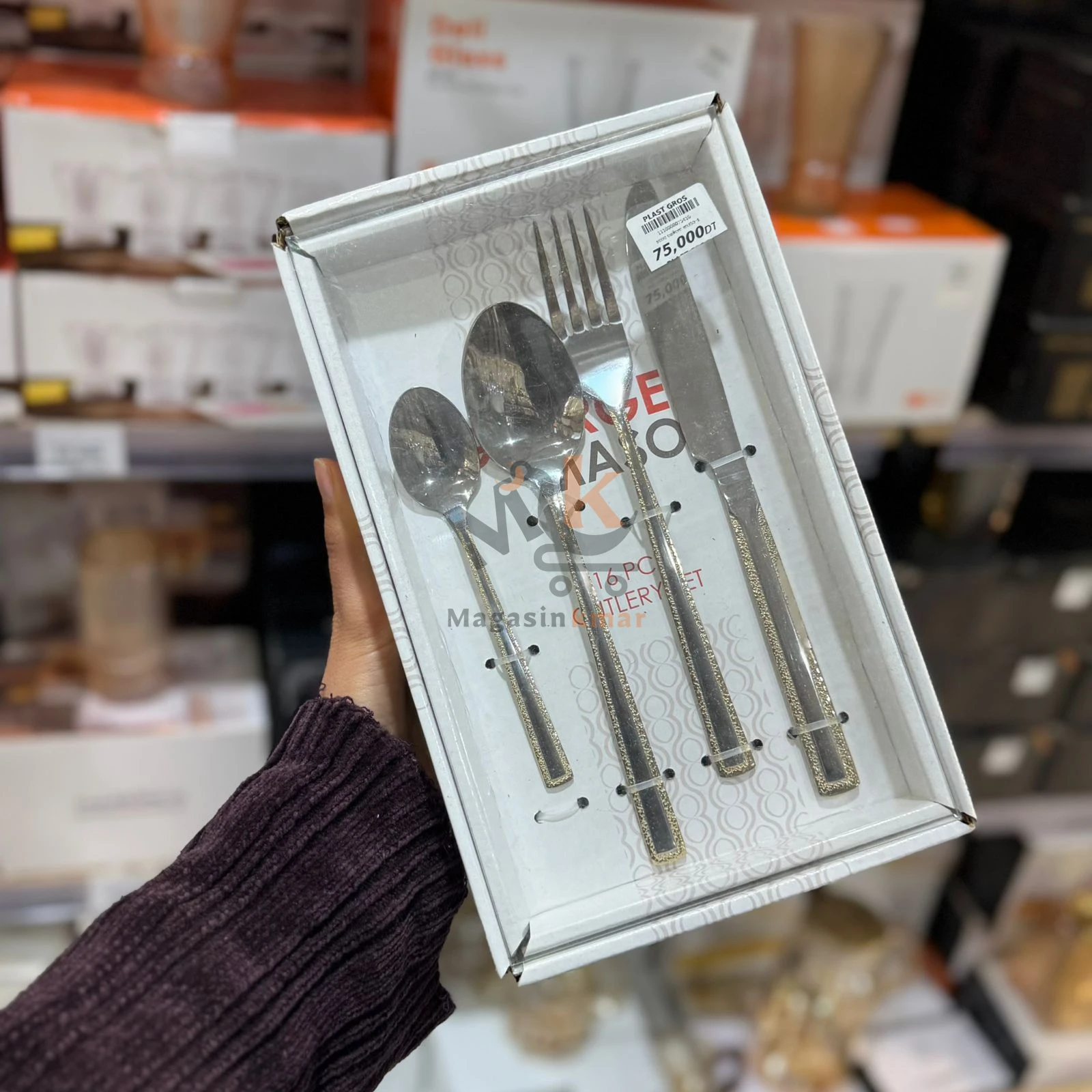 Ménagère 24 pièces en acier inoxydable – Set couverts complet pour table