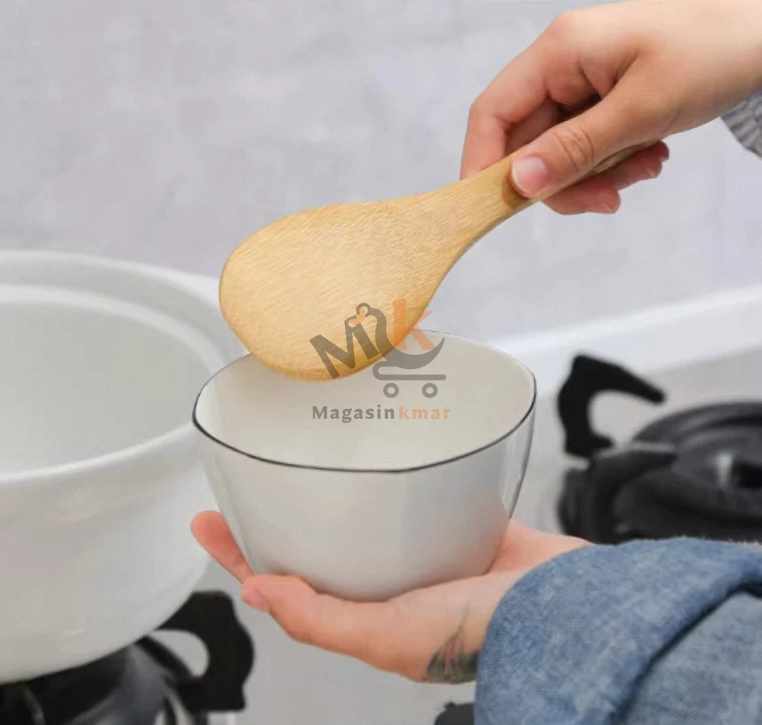 Cuillère de cuisine en bois – 30 cm – Idéale pour cuisson et mélange