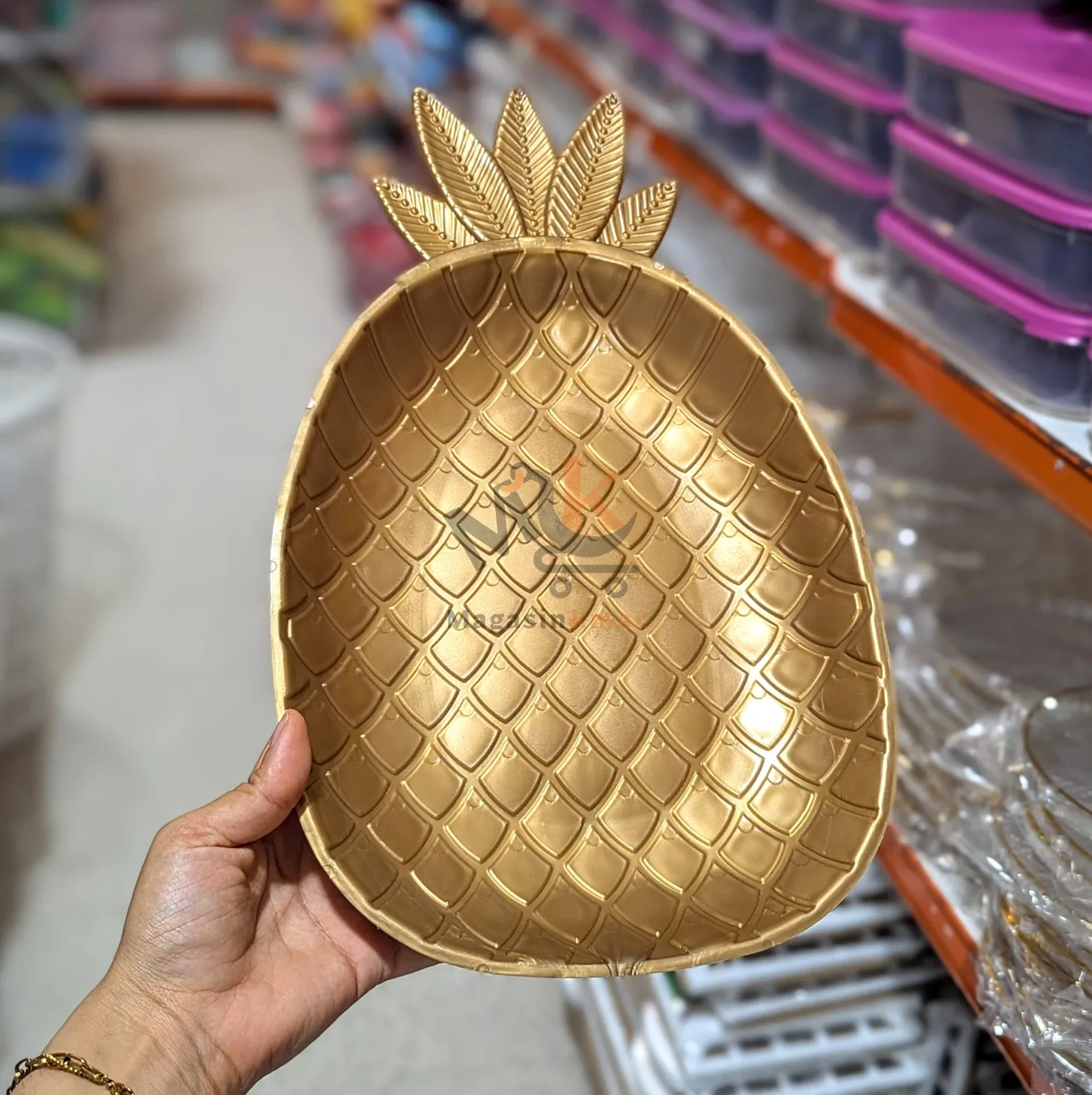 Plat à fruits en plastique forme ananas