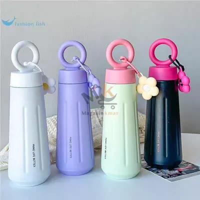 Thermos en inox motif fleur – 450 ml