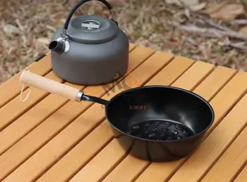 Allume charbon en métal avec manche en bois – Démarreur pratique pour barbecue 29 cm