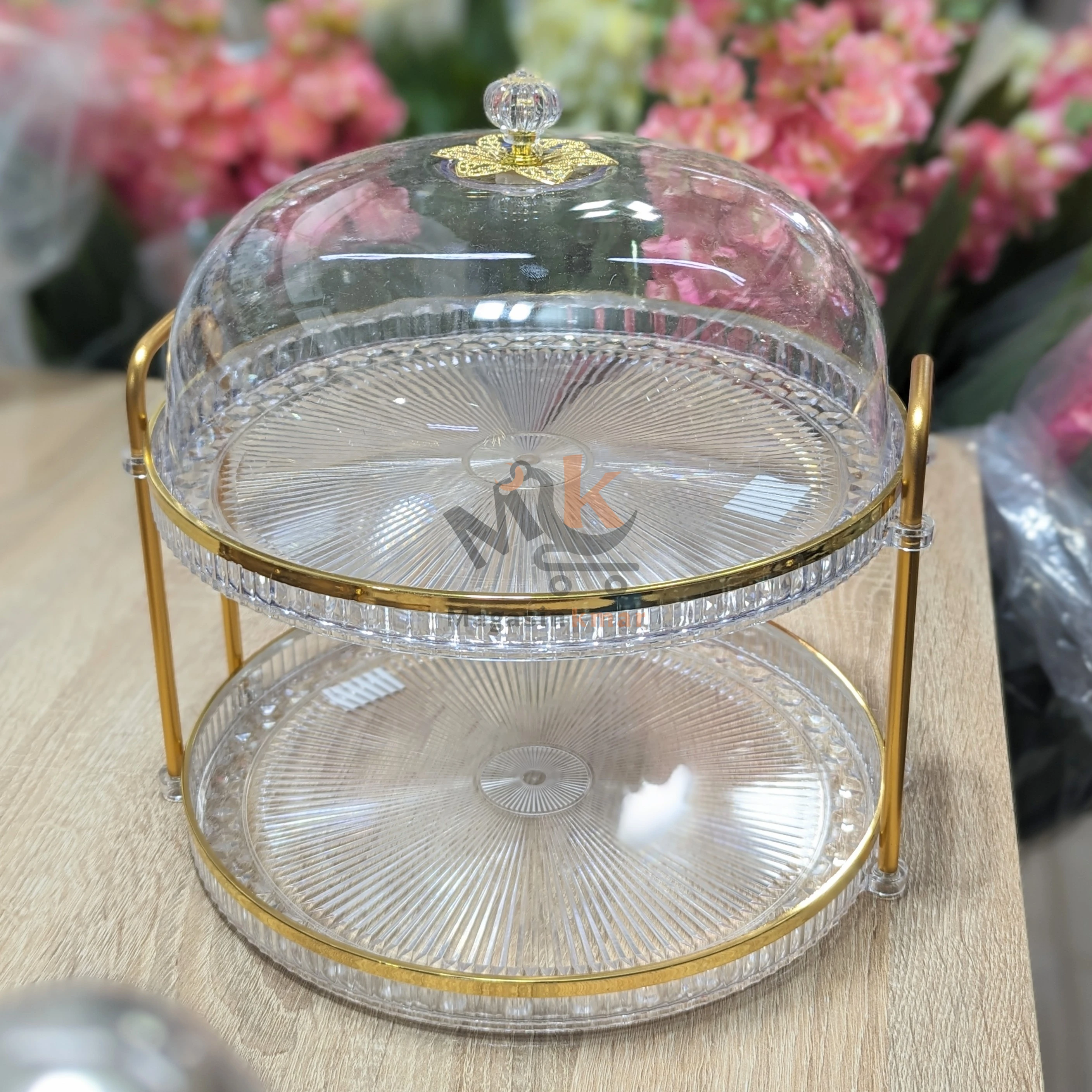 Présentoir a deux étage en plexi