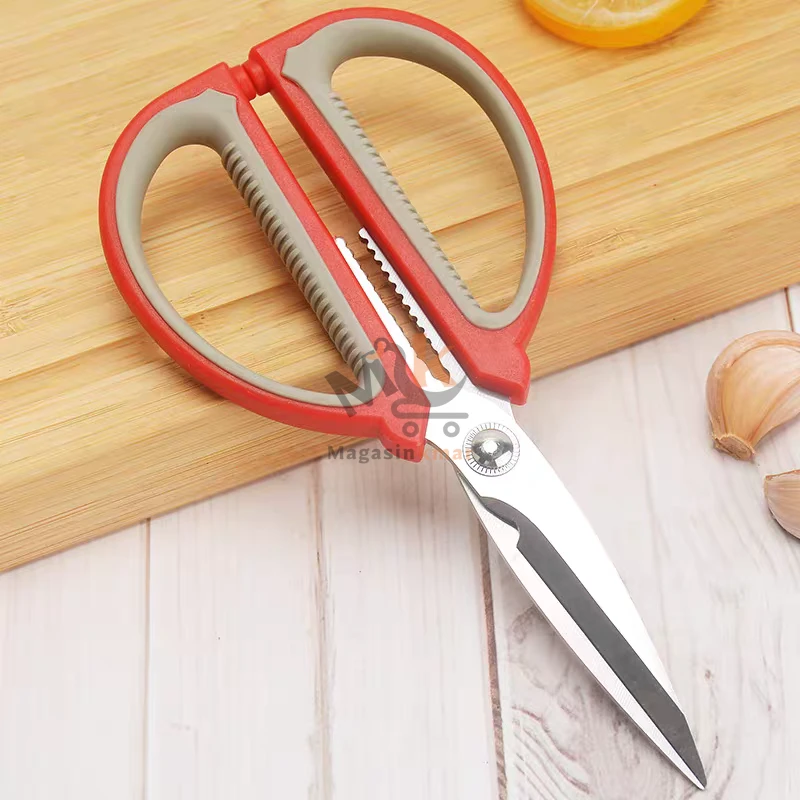 Ciseaux de cuisine en acier avec poignée plastique – 21 cm – Coupe précise