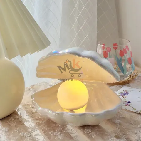 Lampe décorative en forme de coquillage