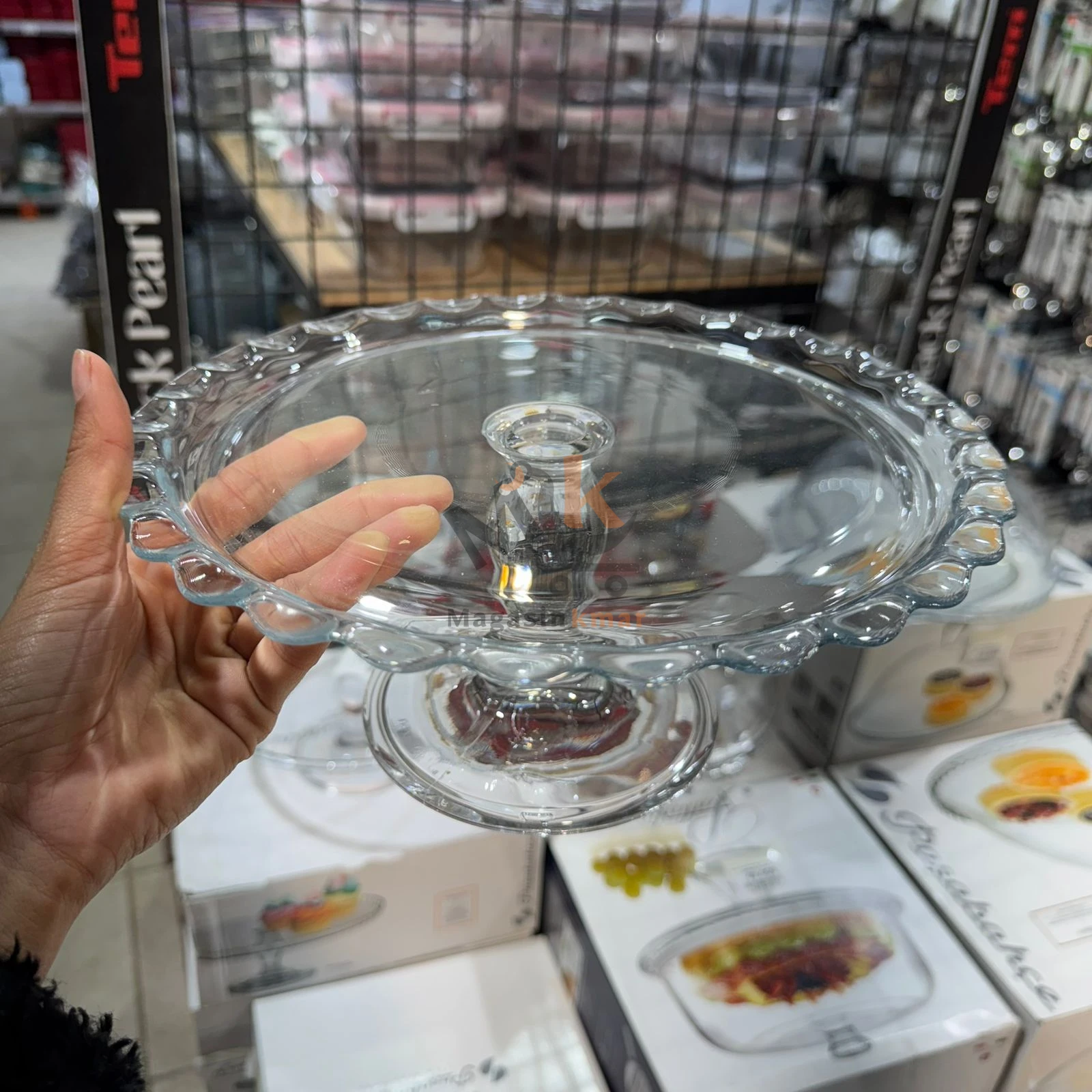 Présentoir gâteau a pied en verre – 26 cm – Élégant pour pâtisserie et fêtes