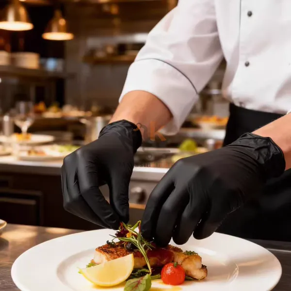 Lot de 100 gants special noirs L en plastique – Protection pratique pour usage domestique et professionnel