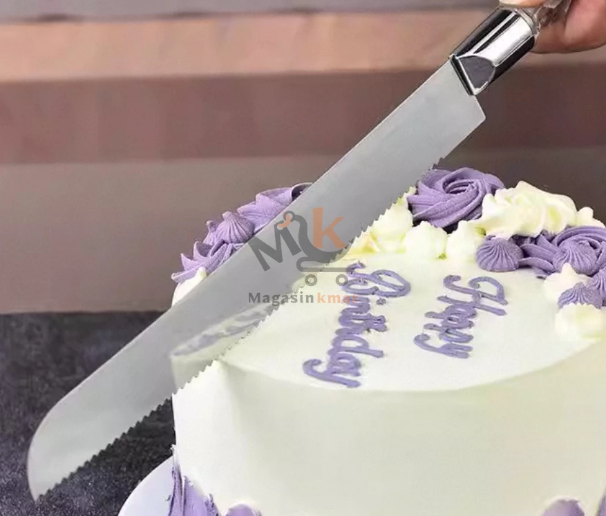 Set de service à gâteau 2 pièces en métal – Pelle et couteau