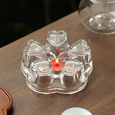 Chauffe-théière en verre