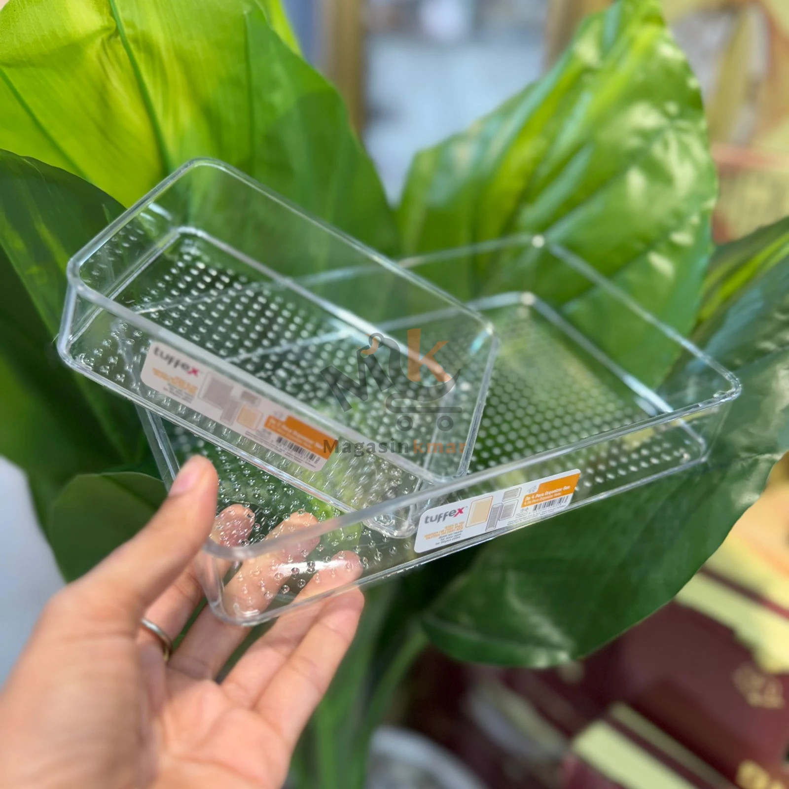 Boîte de rangement rectangulaire en plexi 21*7*4cm– Transparente et pratique