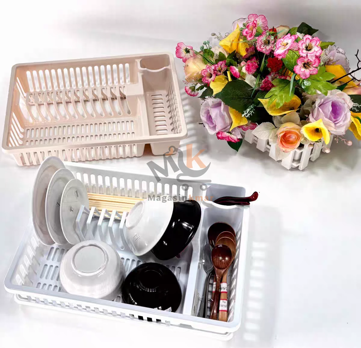 Égouttoir à vaisselle en plastique – Grand modèle 50 cm pour cuisine