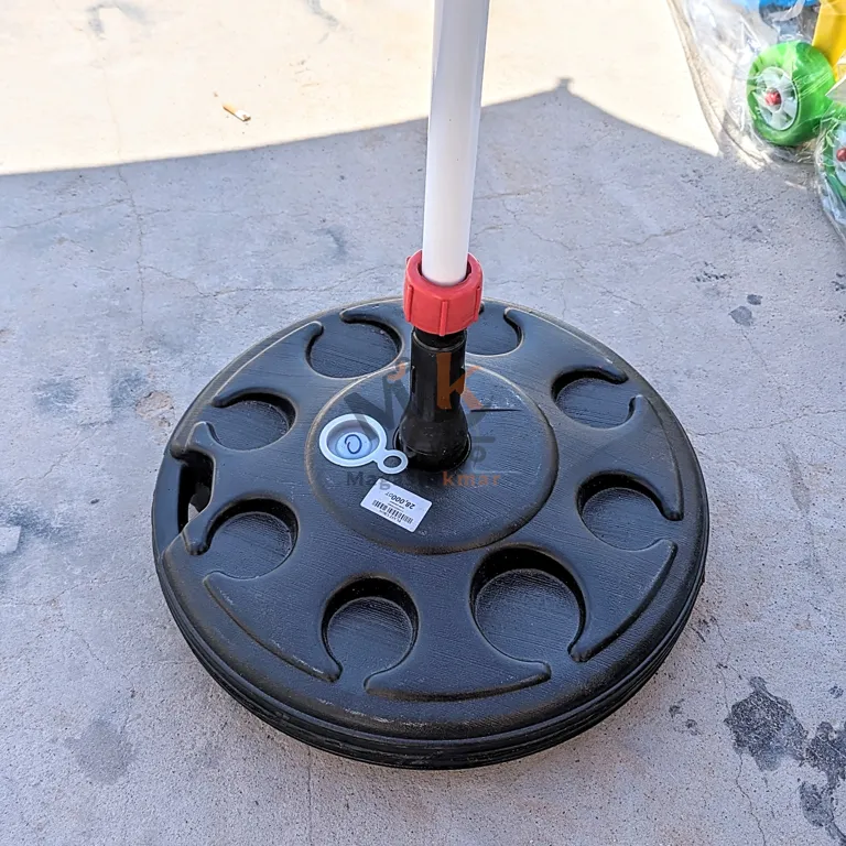 Support parasol rond en plastique avec manche