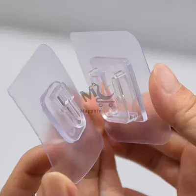 Paire de crochets muraux en plastique – Support pratique pour rangement maison