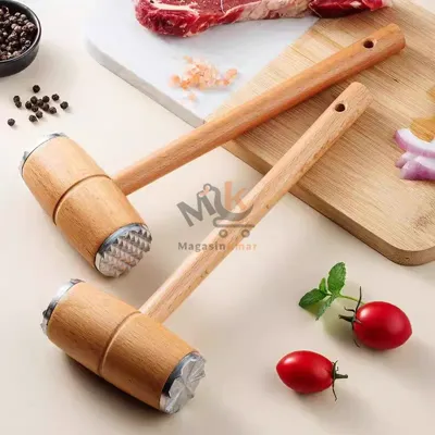 Marteau à viande en bois – Attendrisseur solide pour viande et volaille