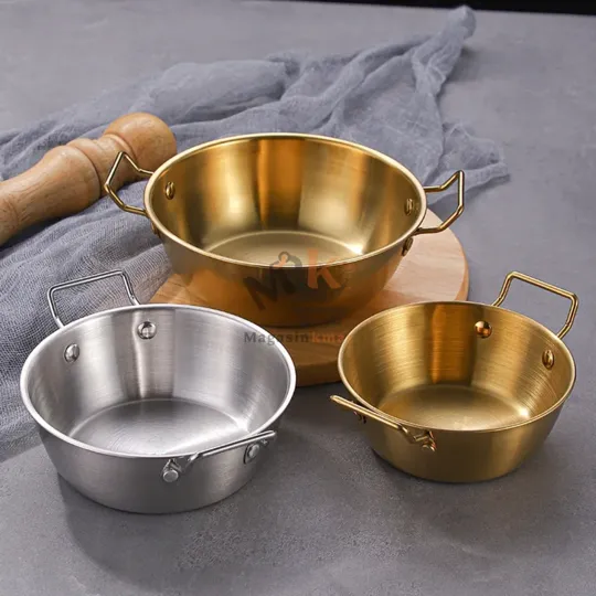 Plateau a fruit rond en acier inoxydable 304 avec double poignées – outil de cuisine