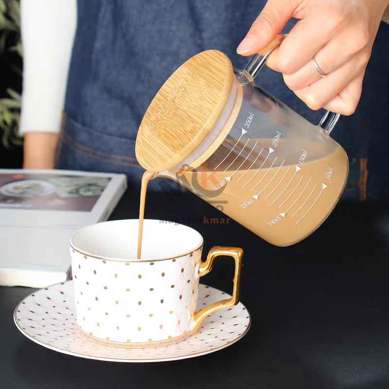 Verre doseur 500 ml – Gradué en verre transparent pour cuisine et pâtisserie