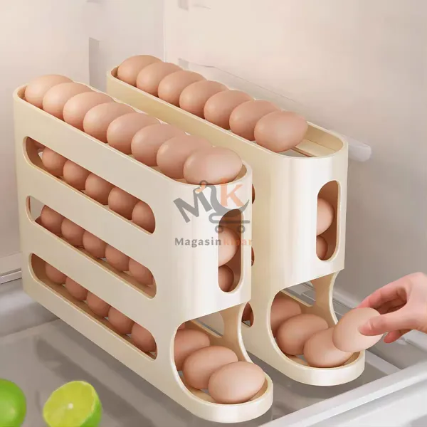 Organisateur à œufs en plastique – Rangement pratique pour réfrigérateur