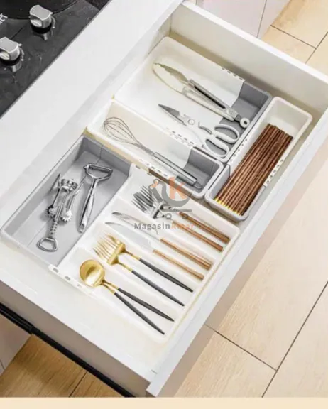 Range couverts extensible en plastique