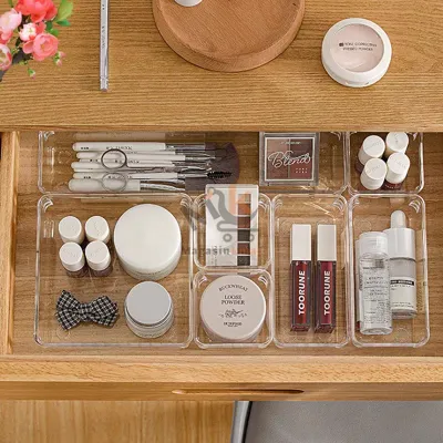 Boîte de rangement rectangulaire en plexi grand modèle – Transparente et pratique