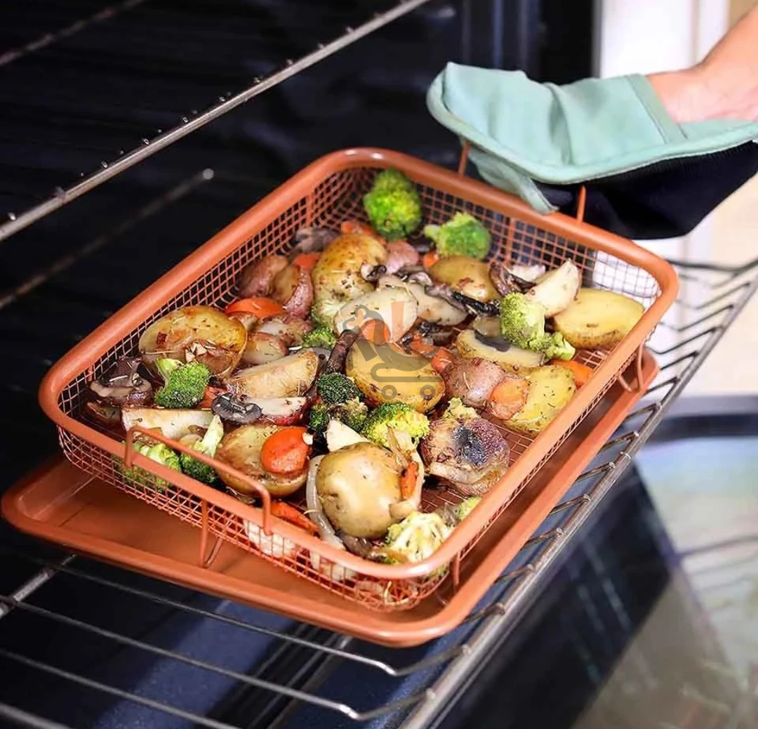 Support à frites – Plateau en métal cuivré