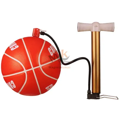 Pompe à air en métal 53 cm – Gonfleur manuel robuste pour pneus et ballons